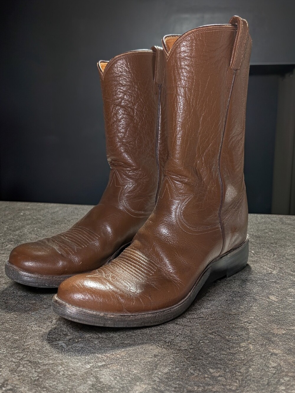 Vintage Tony Lama Western Cowboy Boots Mens Size 11